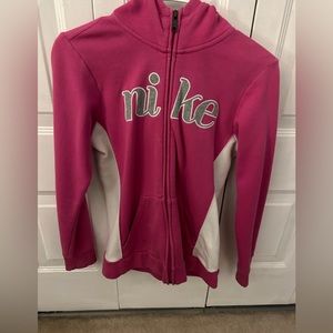 Pink vintage bike zip up hoodie